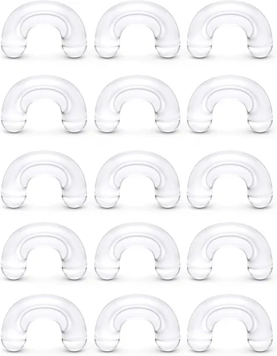 Miniatura 8 de Cisyozi 16G 14G 12G 10G 8G 6G 4G 2G Kit de Estiramiento de Retenedor de Tabique de Plástico Hipoalergénico Anillos de Tabique en Forma de U Pincher