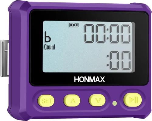 Miniatura 8 de Temporizador de intervalo 8200, cronómetro con luz de fondo, reloj recargable USB-C (morado)