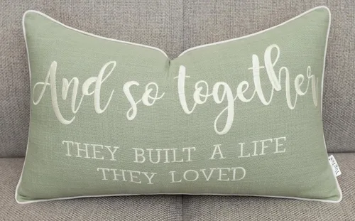 Miniatura 18 de Funda de Cojín Decorativo Romántico para Pareja, Sentimiento de Amor Bordado, Refranes Decorativos, Acento Lumbar - Decoración de Frases Acogedoras