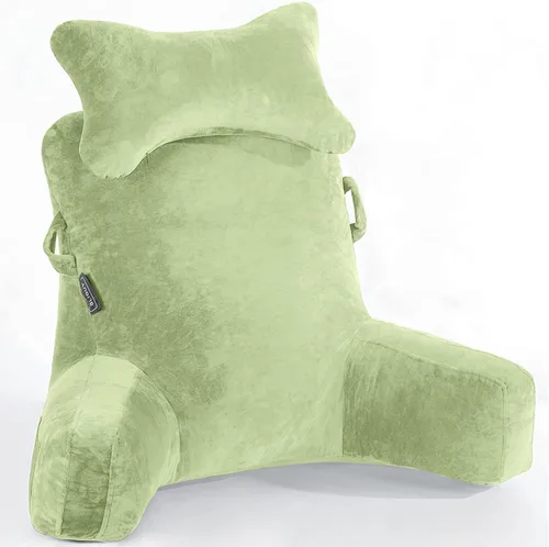 Miniatura 13 de SLIGUY Almohada de Lectura - Almohada de Descanso para Cama con Rollo de Cuello Desmontable y Brazo de Soporte Más Alto para Sentarse en la Cama
