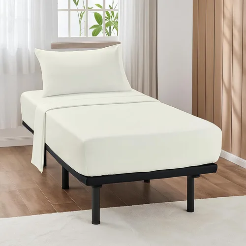 Miniatura 16 de ARlinen Juego de sábanas de 4 piezas para cuna de 25 x 75 pulgadas, colchón ajustable de algodón egipcio que se adapta a hasta 4 a 8 pulgadas