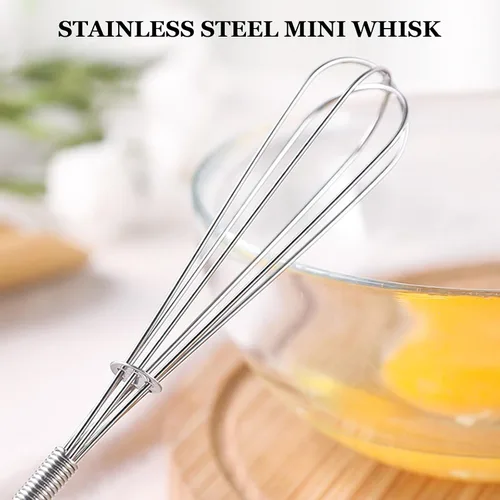 Miniatura 6 de NileHome Juego de mini batidores de acero inoxidable de 5 y 7 pulgadas para cocina, pequeños batidores de alambre para cocinar, batir, mezclar