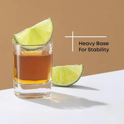 Miniatura 5 de JoyJolt Set de 6 vasos de trago corto de base pesada, vasos de tragos de 2 onzas