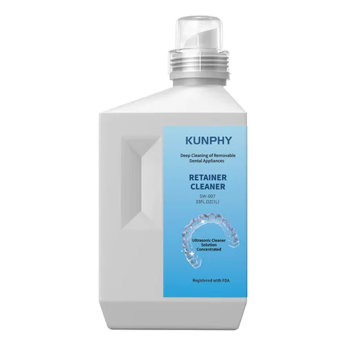 Solución de limpiador ultrasónico para limpiador ultrasónico de dentaduras: limpieza profesional de retenedores, alineadores invisibles, protectores