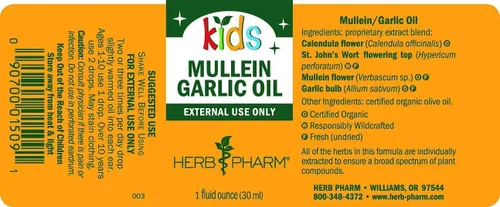 Miniatura 3 de Herb Pharm Aceite de ajo de gordolobo, 1 onza y aceite de ajo de gordolobo para niños, set de regalo de hierbas de 1 onza