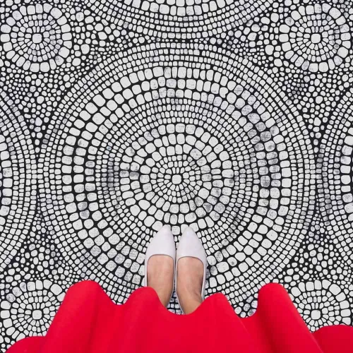 Plantilla de patio de guijarros – Plantilla de concreto reutilizable para pintar pisos, pasarelas y paredes al aire libre – Plantilla de decoración