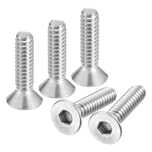 Miniatura 18 de Uxcell tornillos de cabeza avellanada plana #8-32x1-1/2, 10 unidades de tornillos de cabeza plana con rosca completa de acero inoxidable 304