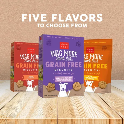 Miniatura 6 de Cloud Star Wag More Bark Less Crunchy - Golosinas para perros sin granos, sabores surtidos, caja de 14 onzas