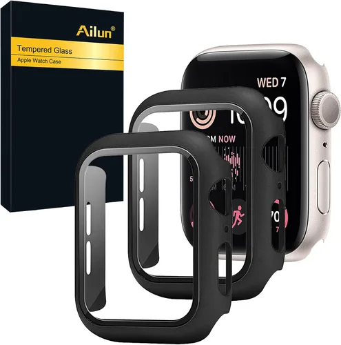 Miniatura 10 de Ailun Funda protectora de pantalla para Apple Watch Series 9, 8 y 7 [1.61 pulgadas], carcasa rígida ultrafina de policarbonato integrado con vidrio