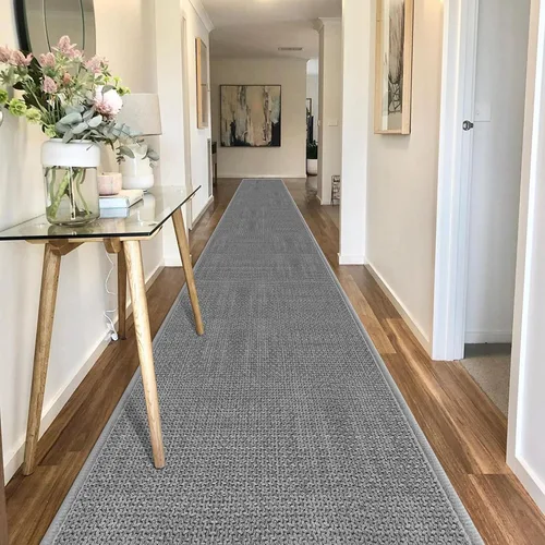 Miniatura 39 de GOYLSER Alfombras de yute de 15 pies para pasillo, alfombra de cocina, antideslizante, lavable, absorbente, alfombra de pasillo color beige