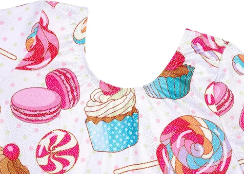 Miniatura 44 de EQSJIU Leotardo de baile de manga larga para niñas, vestido de ballet brillante con copo de nieve, tutú con falda tutú para niñas