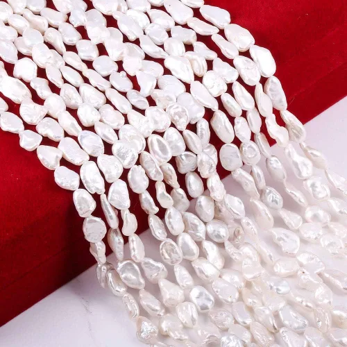Miniatura 4 de Perlas Barrocas Naturales Irregulares Cultivadas en Agua Dulce Perla Suelta para Elaboración de Collares, Pendientes, Joyería para Mujeres DIY 36 cm