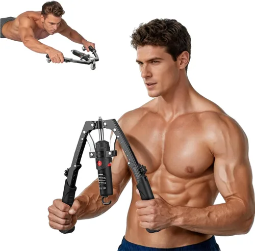 Mymus CoreFlex Twister Pro, máquina de prensa de pecho de energía hidráulica, barra giratoria ajustable todo en uno, 22-440 libras, entrenador de