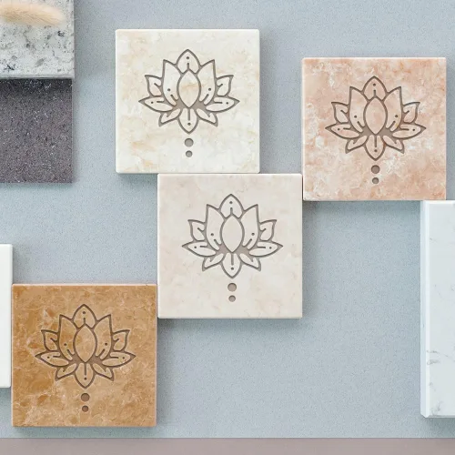 Miniatura 6 de PandaHall - Sello de jabón acrílico hecho a mano, impresión de flor de loto de 1.3 pulgadas, tarjetas de invitación de bricolaje
