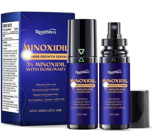 Miniatura 10 de 5% Minoxidil Hair Growth for Men and Women: Extra Strength Minoxidil Hair Loss Treatment Serum with Rosemary for Faster Stronger Thicker Hair Growth