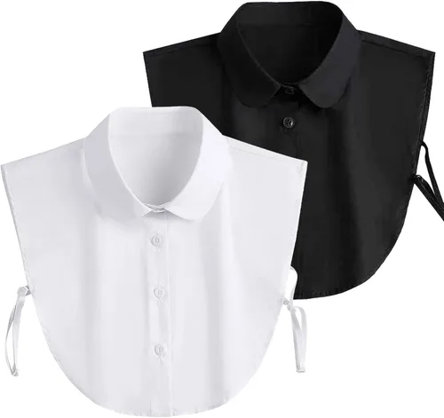 SHINYWEAR camisa de muñeca falsa clásica con cuello desmontable en punta, media blusa para mujer, oficina, dama, trabajo, Moderno Equipada, M