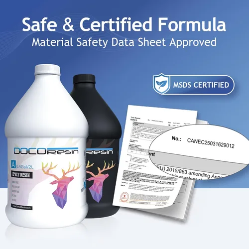 Miniatura 4 de Kit de resina epoxi de 1 galón compatible con la FDA, certificado MSDS, resina epoxi segura para alimentos y no tóxica para manualidades