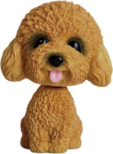 Miniatura 10 de IBWell Mini perro con cabeza de resina, para decoración de tablero de tablero de tablero de auto