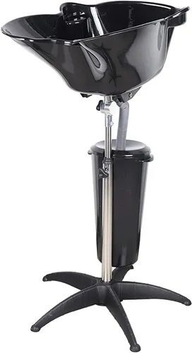 Miniatura 4 de Fregadero de lavado de cabello, lavabo de champú profundo de altura ajustable para salón de belleza, lavabo con manguera de drenaje para el hogar