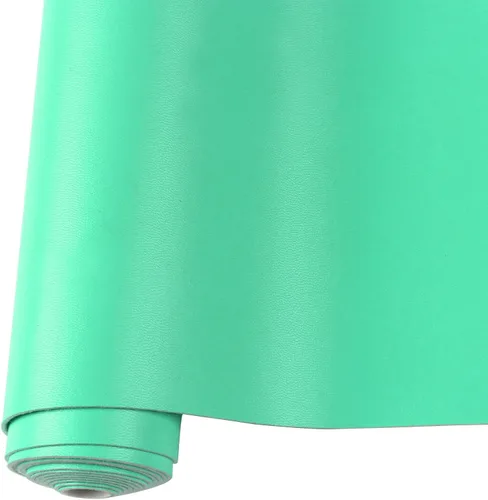 Miniatura 9 de Rollo de hojas de cuero sintético liso de color sólido 12"X53" (30cmX135cm), muy adecuadas para hacer manualidades, aretes de cuero, lazos, costura