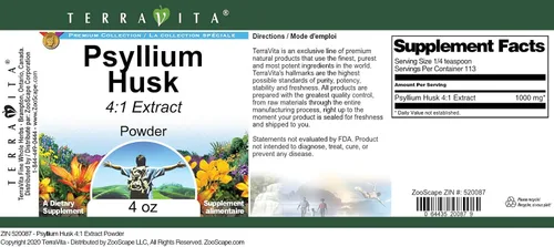 Miniatura 3 de Polvo de extracto de cáscara de psyllium 4:1 (4 oz, ZIN: 520087) - Paquete de 3