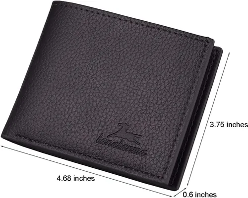 Miniatura 2 de Cartera delgada para hombre con monedero, cartera minimalista con cremallera, carteras plegables para hombre con tarjetero de crédito, cartera