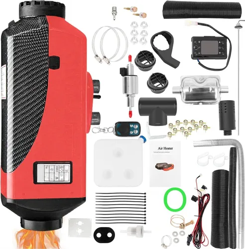 Miniatura 8 de Calentador de aire diésel de 5 KW, calentador de estacionamiento diésel de 12 V 5000 W con monitor LCD, control remoto del termostato