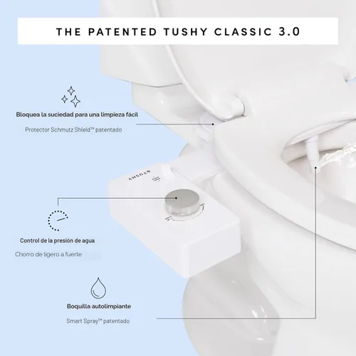 Miniatura 7 de TUSHY Classic 3.0 - Accesorio de bidé para inodoro, pulverizador de agua con autolimpieza no eléctrico, presión de agua ajustable, control de ángulo