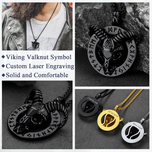 Miniatura 5 de FaithHeart Leviathan Satanic Brimstone Cross Necklace, Gold Plated Stainless Steel Satan Church Jewelry, Alchemical Symbol for Brimstone Pendant