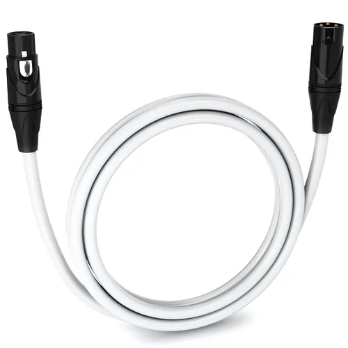 Miniatura 81 de LyxPro Cable de micrófono XLR hembra a macho de ángulo recto de 3 pines de 1.5 pies para altavoces amplificados, interfaz de audio, rendimiento