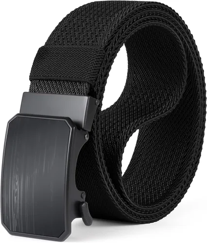 Miniatura 11 de Auto Lock Ratchet Belt for Men Elegant Dressing Belt Buckle 1.5" Wide Elastic Nylon Tactical Belts Thicker