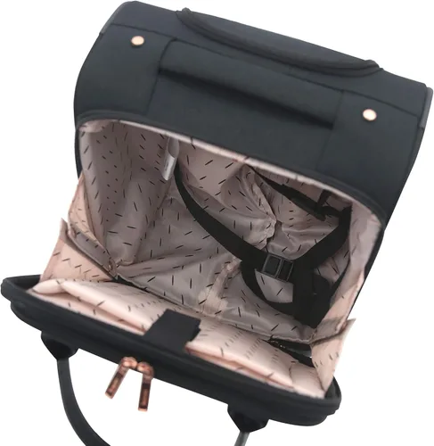 Miniatura 8 de kensie Hudson Softside - Juego de equipaje giratorio de 3 piezas negro con oro rosa Hudson Softside - Juego de equipaje giratorio de 3 piezas