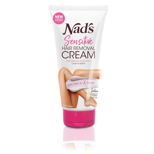Nad's Crema depilatoria - Depilación suave y calmante para mujeres - Crema depilatoria sensible para cuerpo y piernas, 5.1 onzas
