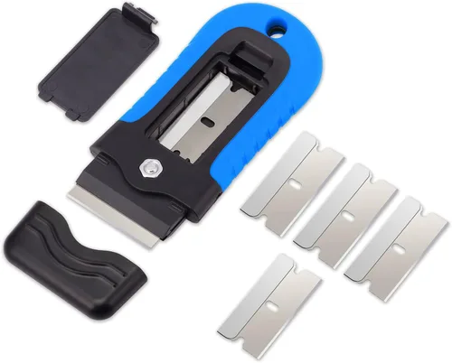 Miniatura 5 de Gomake Herramienta raspadora de hoja de afeitar, raspador de pintura de pared, raspador de vidrio con cuchillas de afeitar adicionales