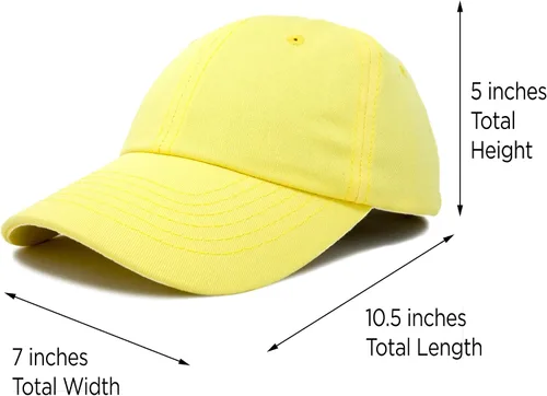 Miniatura 42 de DALIX Gorra de béisbol para papá, lisa, para hombre, mujer, algodón, ajustable, en blanco, sin estructurar, suave