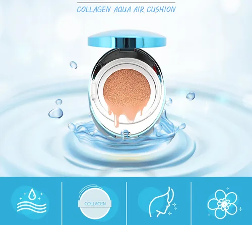 Miniatura 7 de Enough Cojín de aire de colágeno Aqua, base hidratante con SPF50, acabado húmedo y refuerzo de colágeno, belleza coreana esencial para piel #13