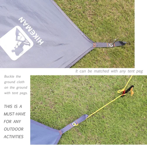 Miniatura 6 de Hikeman Huella de la tienda de campaña: lona impermeable para campamento, resistente para guardar el suelo, alfombrilla ultraligera para senderismo
