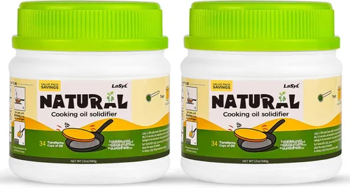 Miniatura 7 de LaSyL Polvo solidificador para aceite de cocina, natural, endurece hasta 2.25 galones sin suciedad, 100% a base de plantas, para eliminación