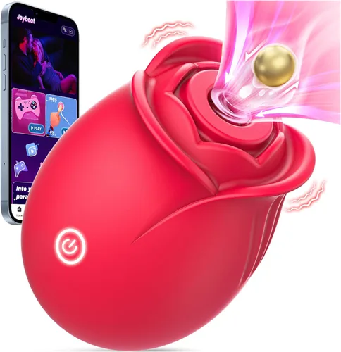 Miniatura 8 de Juguete Sexual Rosa para Adultos – Vibrador Rosa APP para Mujeres, Juguetes Sexuales con 9 Modos de Succión y Vibración, Vibrador de Punto G, Negro
