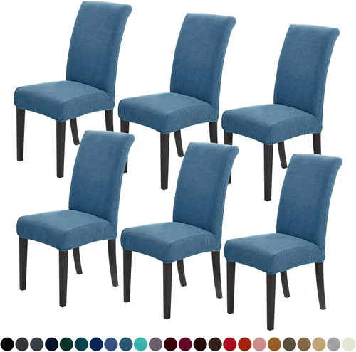 Miniatura 8 de Joccun Fundas para Sillas de Comedor Juego de 2, Fundas Elásticas para Sillas de Comedor Fundas para Sillas de Comedor Protector de Asiento, Funda