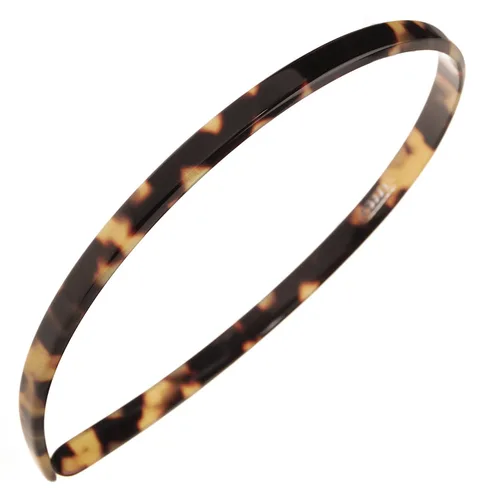 Miniatura 7 de Diadema marrón para mujer, France Luxe de 1/4 de pulgada, ultracómoda, delgada, África, ajuste flexible con dientes suaves antideslizantes, sujeción