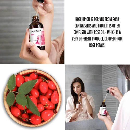 Miniatura 3 de Premium Nature Aceite de rosa mosqueta para la cara para mujeres, semilla de rosa mosqueta puro prensado en frío sin refinar para el cabello