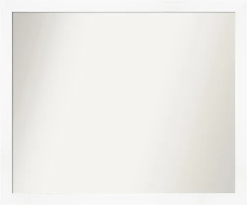 Miniatura 510 de Amanti Art Espejo de baño blanco para sobre el fregadero, 24 x 24 pulgadas, hecho a medida, espejo de tocador cuadrado blanco estrecho, marco