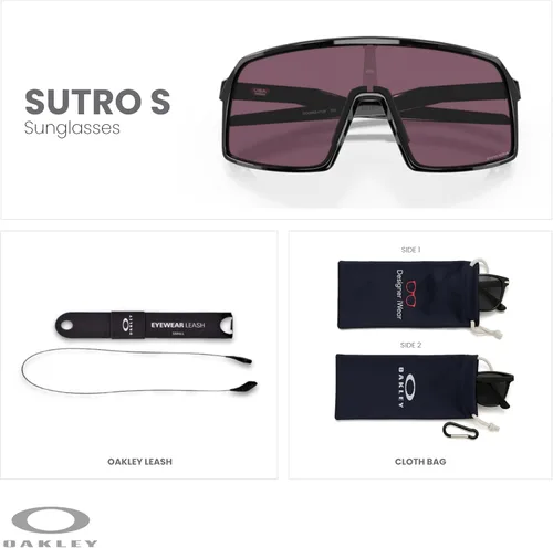 Miniatura 23 de Oakley Sutro OO9406 / OO9462 - Lentes de sol para hombre, kit de correa de accesorios, bolsa de microfibra