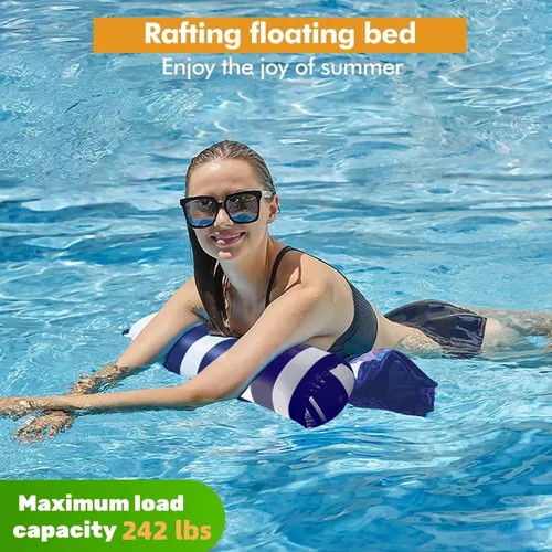 Miniatura 4 de 8/2 Pack Inflatable Pool Floats Adult,Plus Size 4-in-1 Multifunctional Pool Hammock Floating Lounge Chairs,Suitable for Vacation,Leisure,Pool Parties