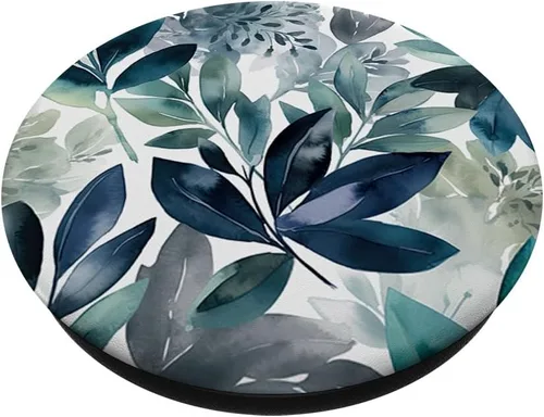 Miniatura 2 de Patrón de jardín verde floral de eucalipto PopSockets PopGrip intercambiable