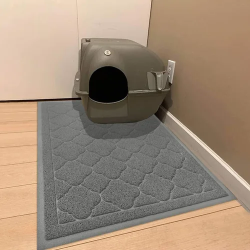 Miniatura 7 de WePet Tapete para caja de arena para gatos, almohadilla de PVC de alta calidad, alfombra de captura duradera, sin ftalatos, resistente a la orina
