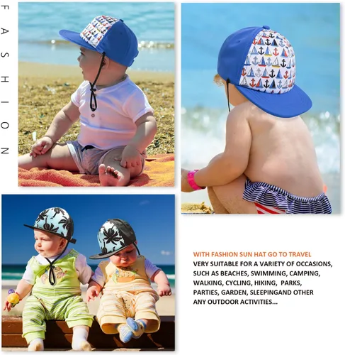 Miniatura 20 de Sombrero de béisbol para niños, sombrero de protección solar para niños pequeños, sombreros de algodón, sombrero de sol para bebés, niñas y niños