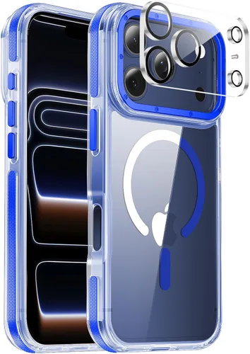Miniatura 106 de Funda para iPhone 17 Pro Max con protector de lente de cámara [protección de grado militar de 10 pies] compatible con MagSafe a prueba de golpes