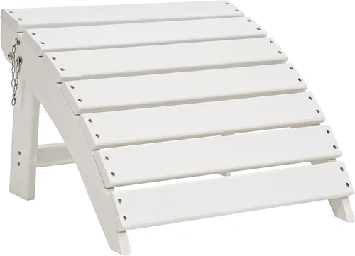 Sundale Outdoor Otomana Adirondack plegable de plástico, reposapiés para todo tipo de clima, resistente a la decoloración y al óxido, perfecto para